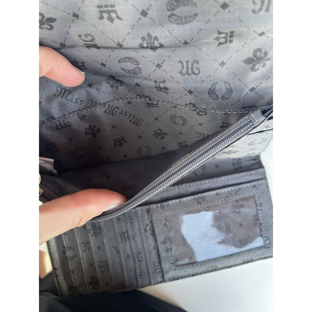 Miss Me White Silver Sequin Western Wallet - Picture 4 of 7
